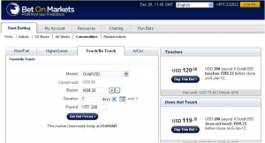 Binary options one touch example