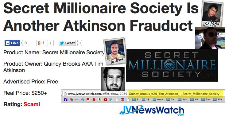 secret millionaire society scam