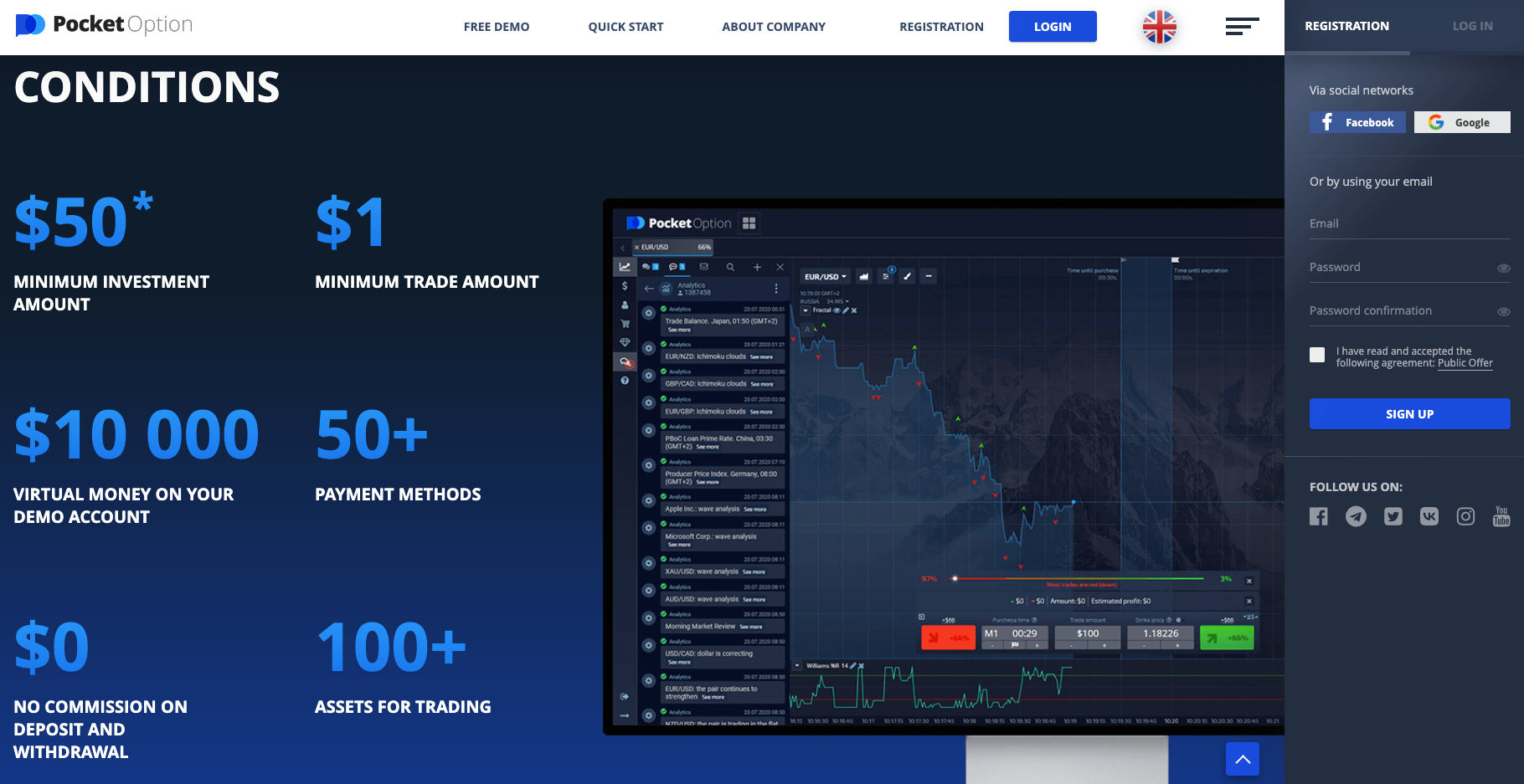 Pocket Solution Log in Account: PO Trading Sign in