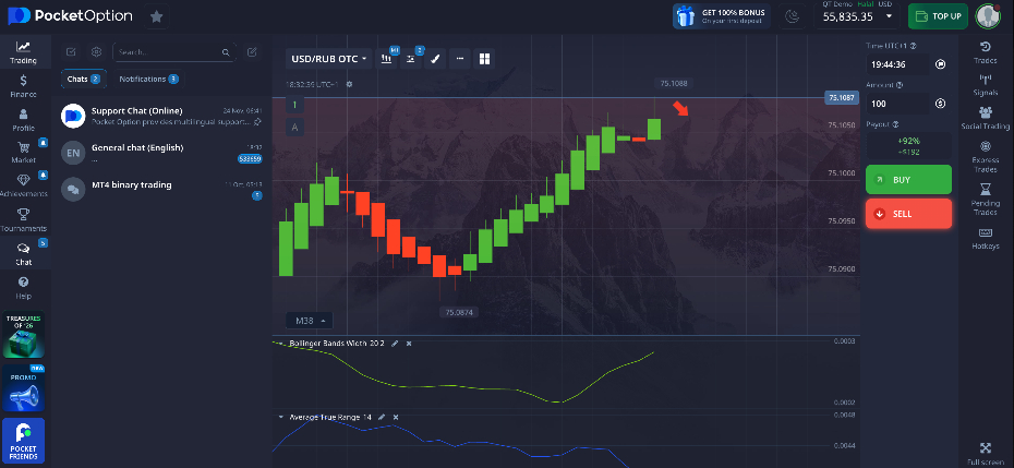 Demo trading forex binaries on Pocket Option's platform