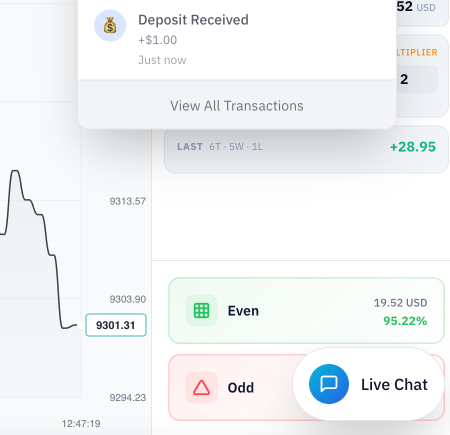 TagOption deposit confirmation