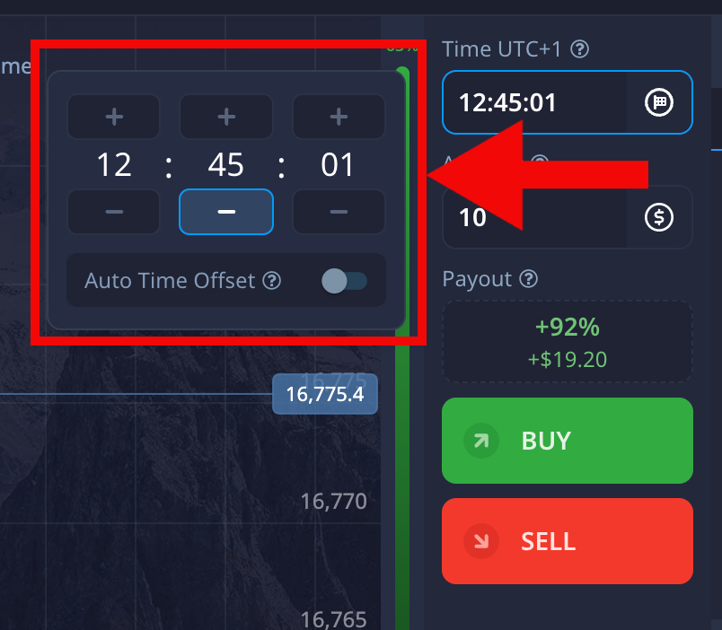 Contract expiry time on Pocket Option platform