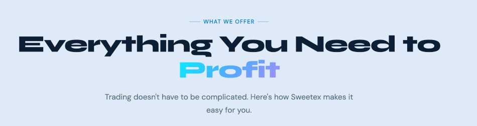 Sweetex website claims